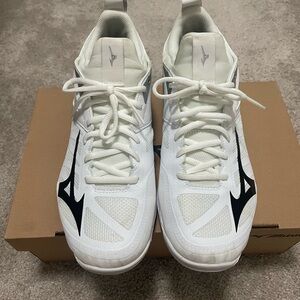 Mizuno Wave Dimension Volleyball Shoes - White and Black